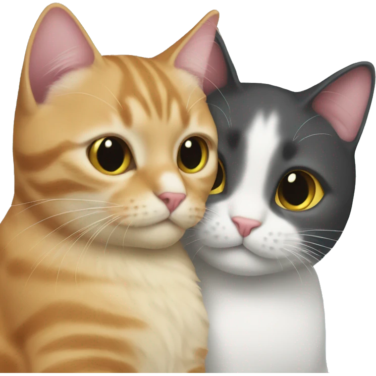 Cat cople with heart  emoji