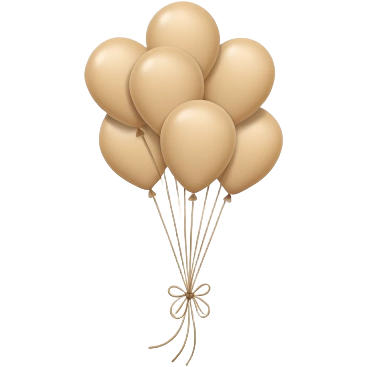Beige balloon bunch with string emoji