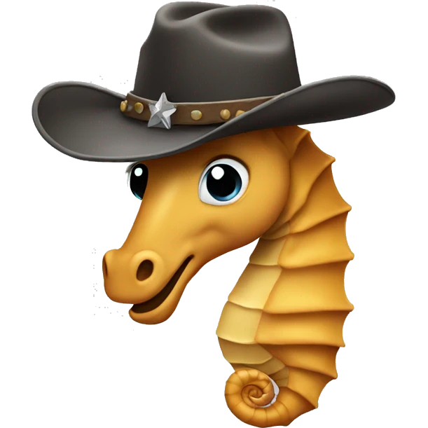 Sea horse wearing a cowboy hat  emoji