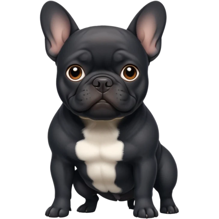 Bouledogue français noir  corps emoji