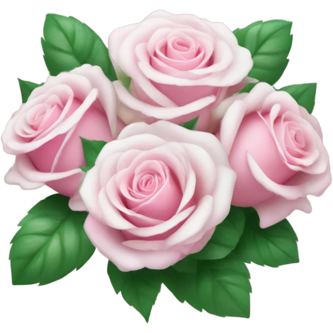 pink and white roses emoji