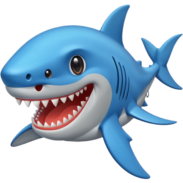 Un tiburón con tenis azules emoji
