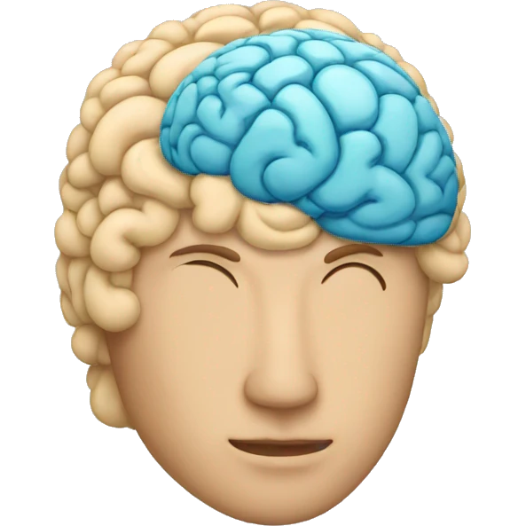 A smooth brain emoji