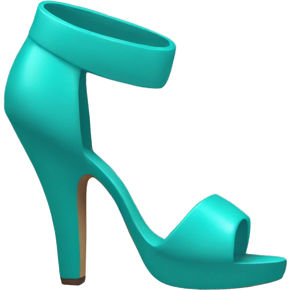 turquoise heel emoji