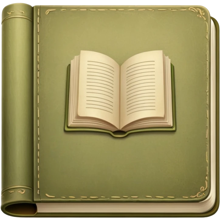 Pale olive colored book emoji