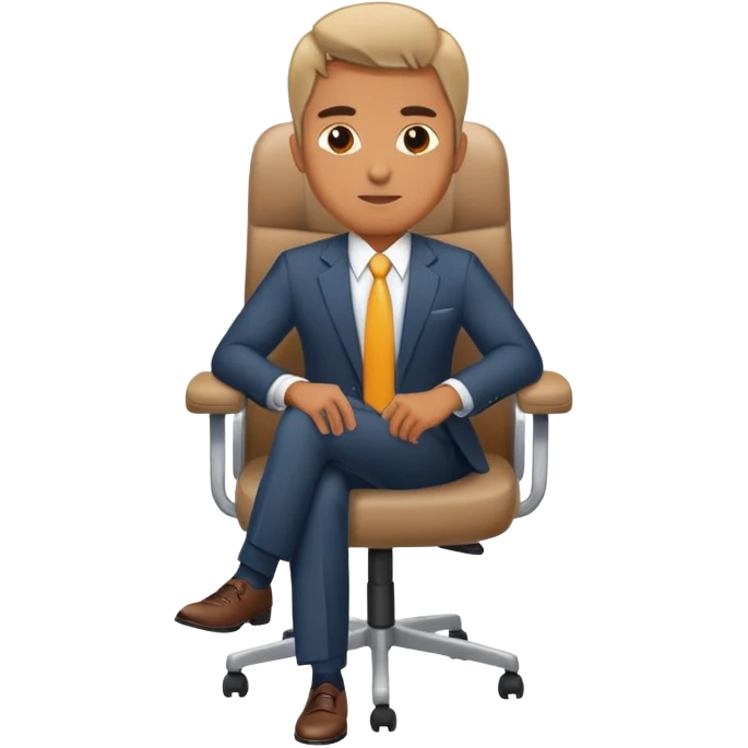 Man in office on a chair emoji