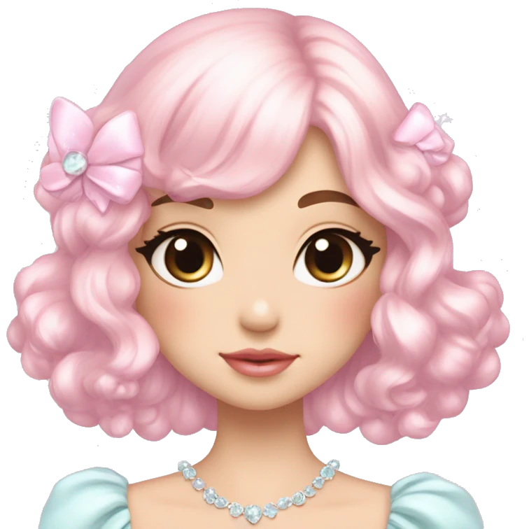 Dreamy pretty VOGUE elegant kawaii shiny blushing shy pastel lady kawaii beautiful hair naturecore fairycore cottagecore jewels trending aesthetic emoji