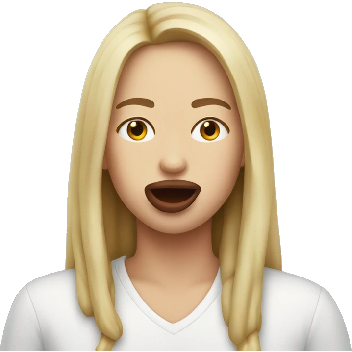 Person biting lip emoji