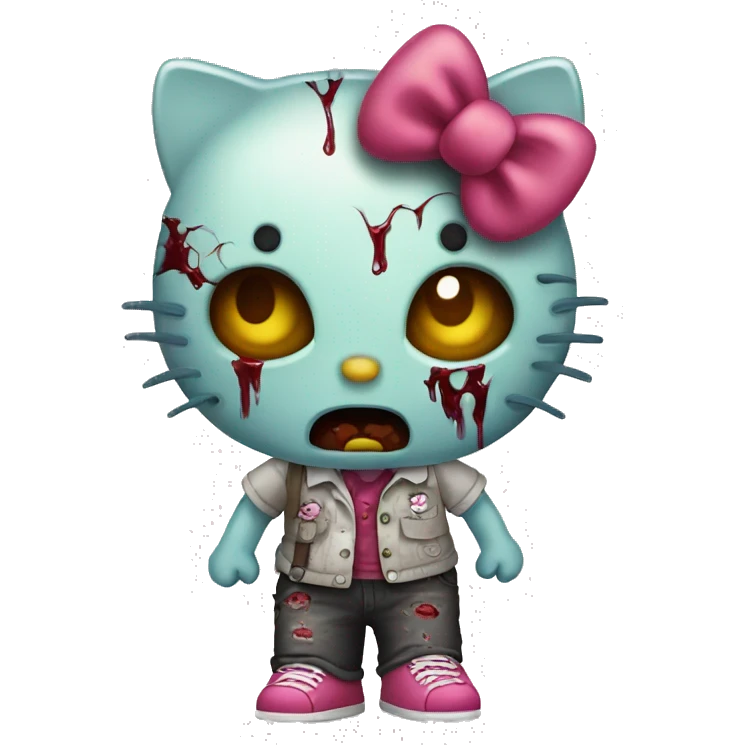 zombie hello kitty emoji
