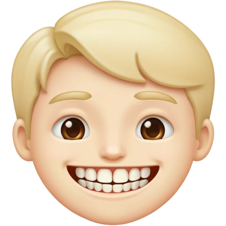 Tête d’humain avec que deux dents  emoji