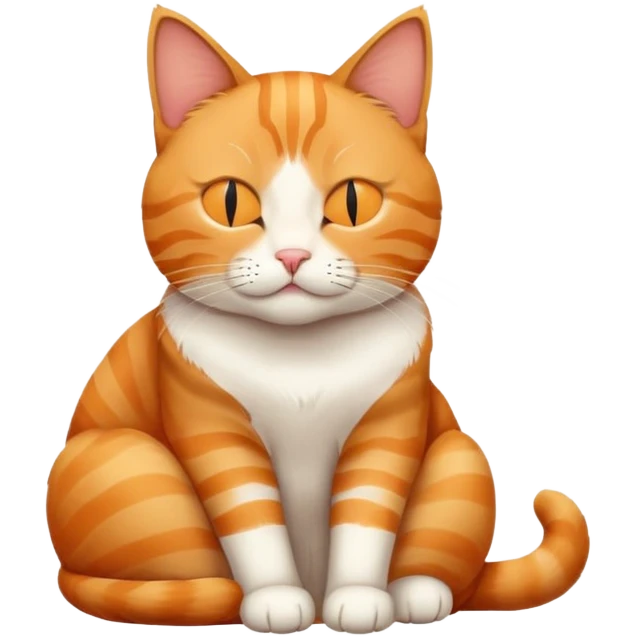 a cat sitting with closed eyes emoji