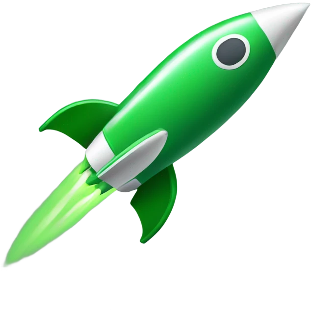 green rocket  emoji