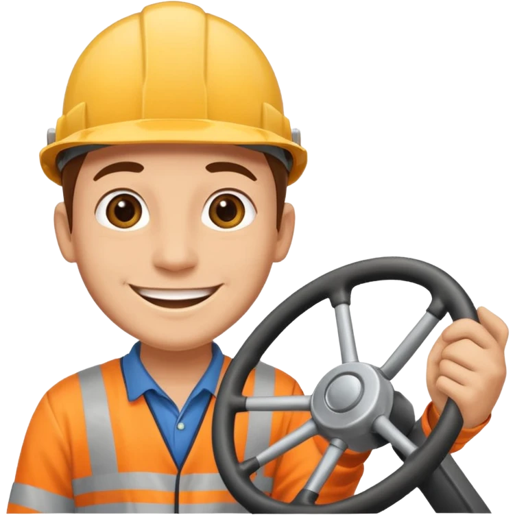 Scaffolder driving lorry after passing driving test emoji