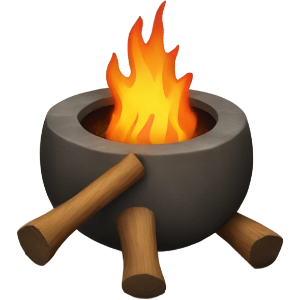 Embers on a fire pit emoji