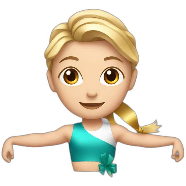 Gymnast and ribbon emoji