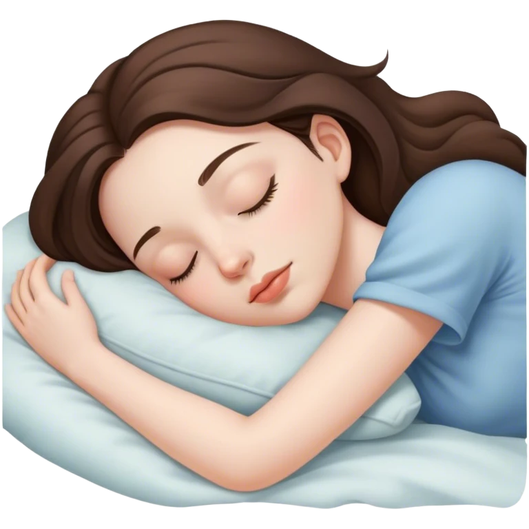 beautiful pale brunette girl sleeping emoji