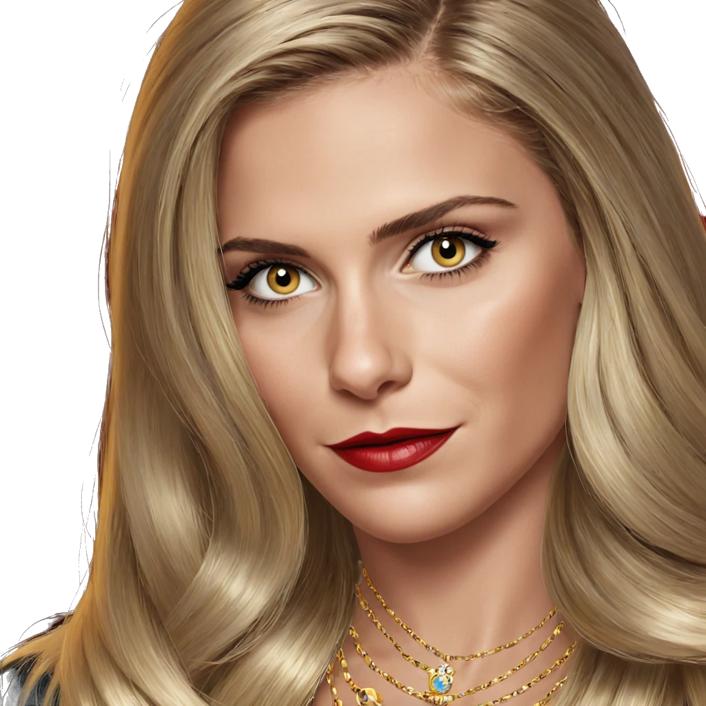 blonde girl with jewelry portrait emoji