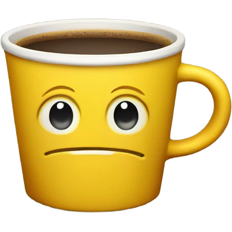 Yellow coffee cup emoji