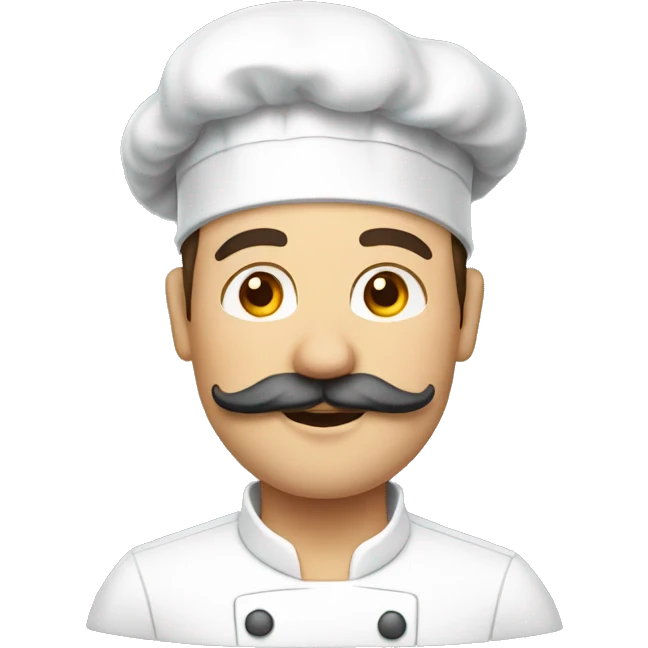 white chef with brown mustache emoji