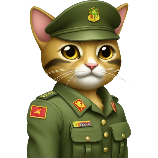 Ukrainian military cat (air defense) army emoji