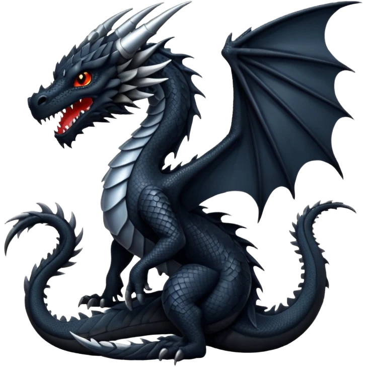 Dragón negro  emoji