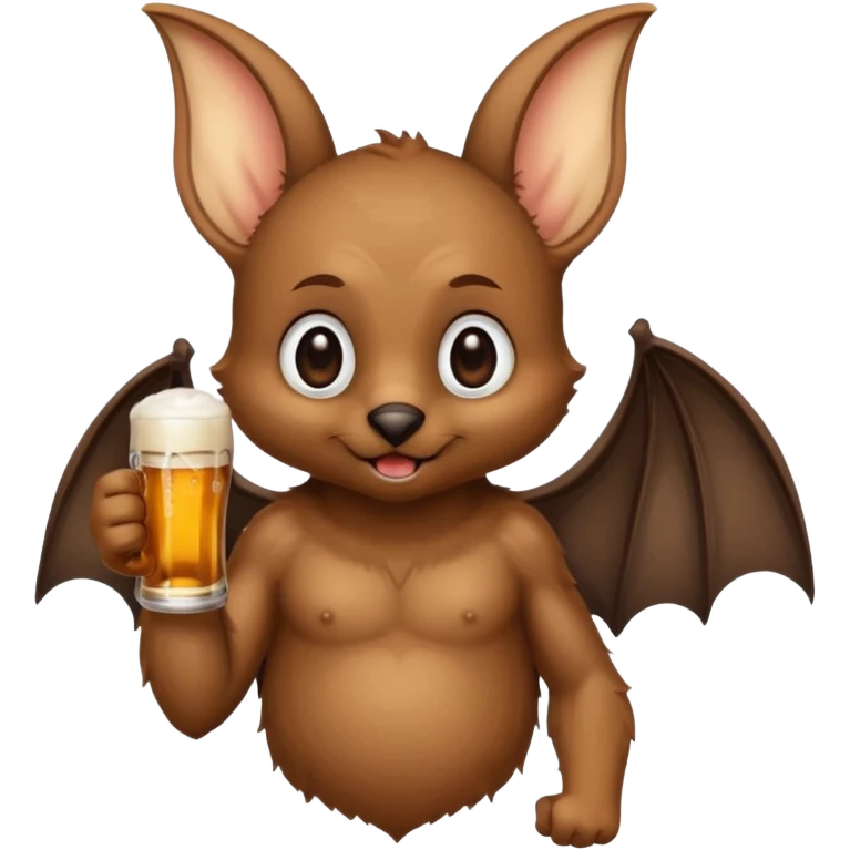 bat drinking beer emoji