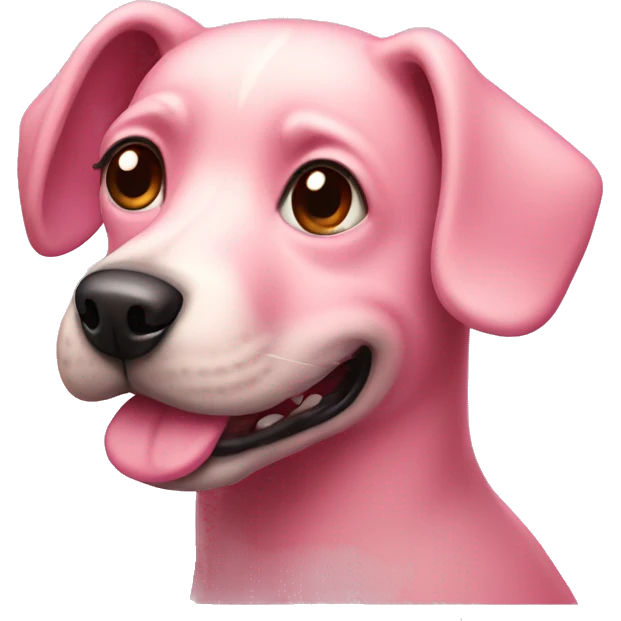 pink dog emoji