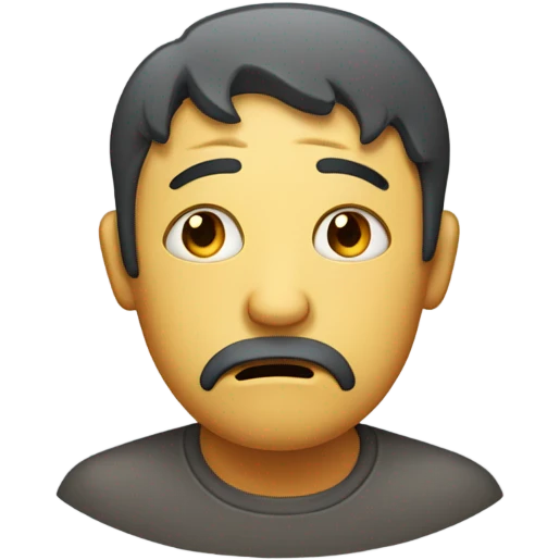 extrmely depresed face emoji