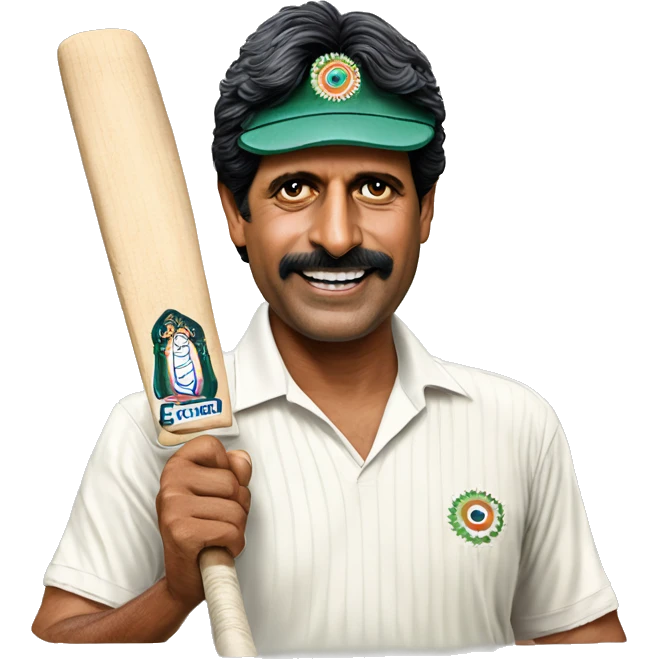 indian cricket captain kapil dev emoji