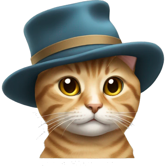 Cat with a hat emoji
