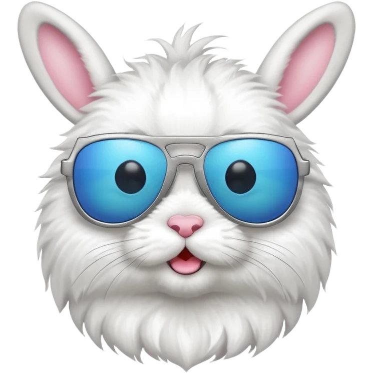 A cute bunny with a cool sunglasses emoji