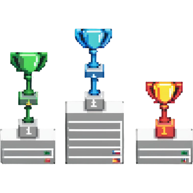 ranking podium with 1st 2nd 3rd places clearly shown emoji