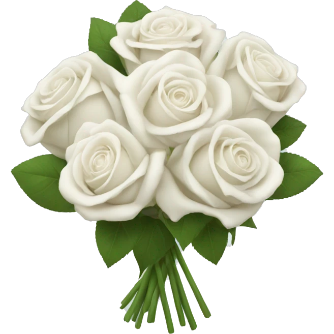 white rose bouquet emoji