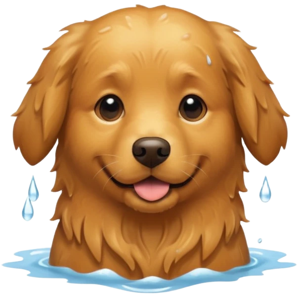 perrito bañado emoji
