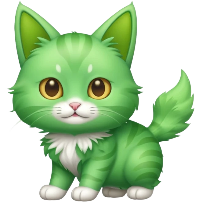 chat volant vert la droite emoji