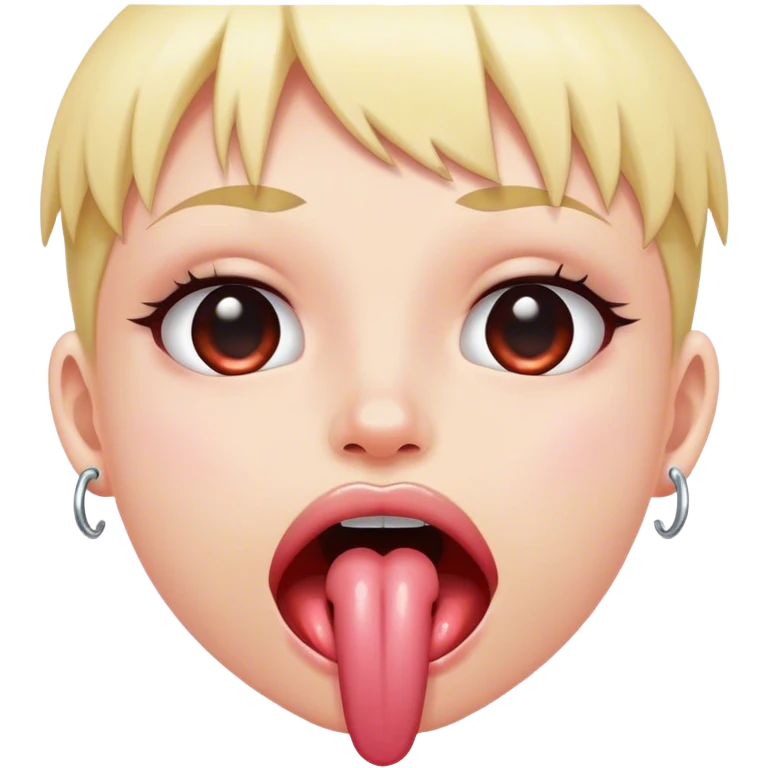 Tongue ring piercing emoji