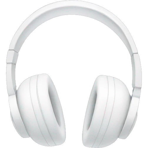 white headphones with white bows emoji