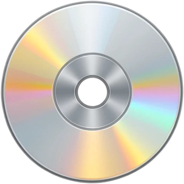 белый светящийся CD-диск, no background emoji