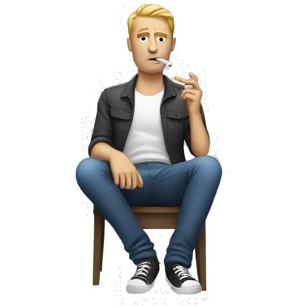 White Man chilling and smoking  emoji