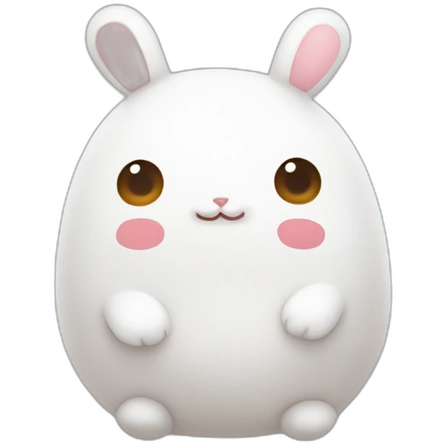 Molang with heart shaped eyes emoji
