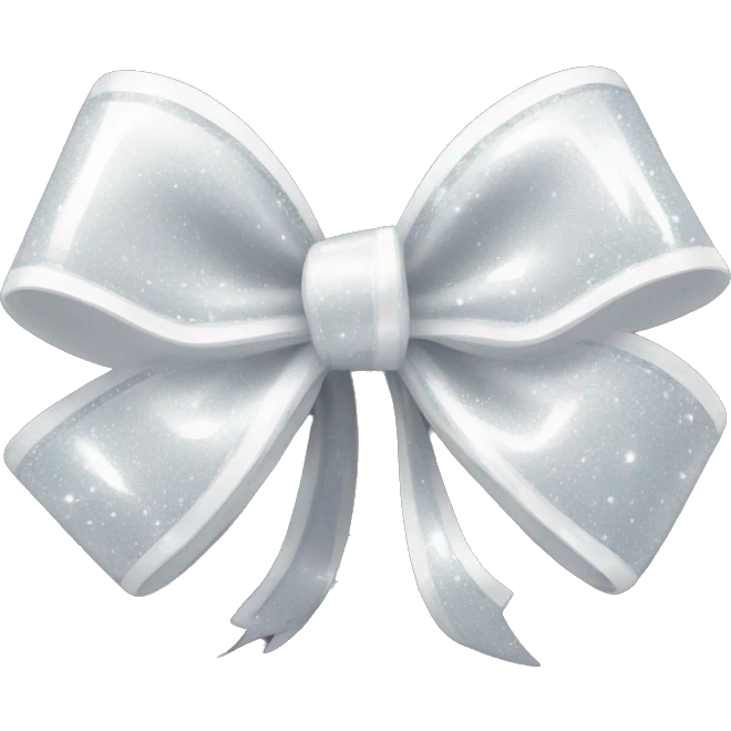 white sparkely bow emoji