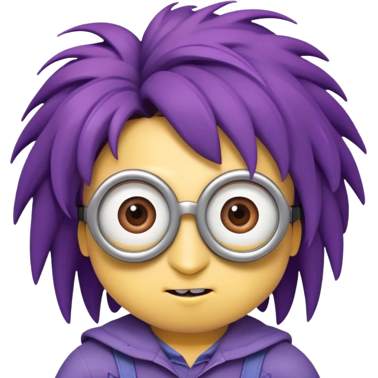 Minion morada despeinada emoji
