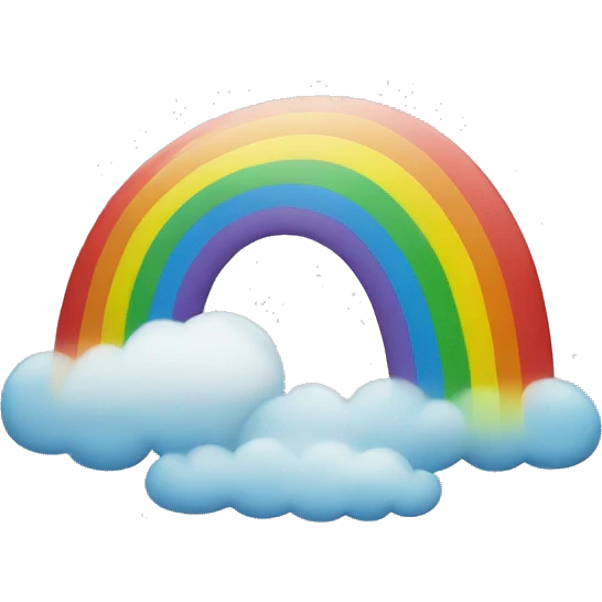 Rainbow and clouds emoji