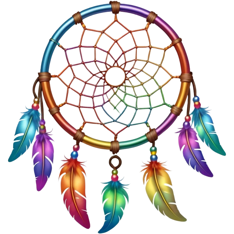 Iridescent rainbow dreamcatcher emoji