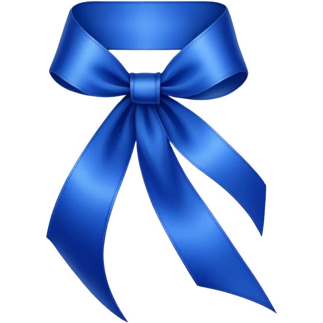 Royal blue ribbon emoji