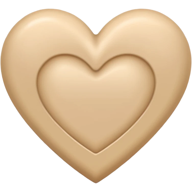 Coração bege emoji