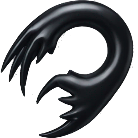 Black claw clip for hair emoji