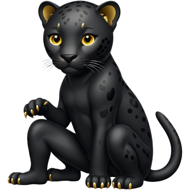 Black jaguar, similar to the traditional iPhone emoji. emoji