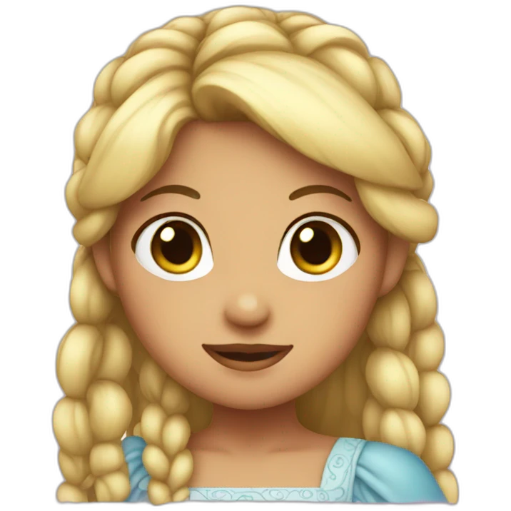 princess with pigtails emoji