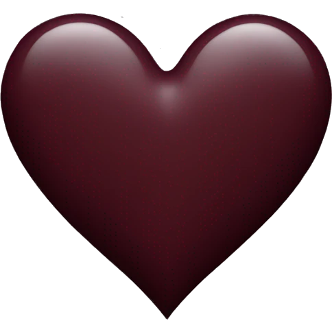 Dark maroon heart emoji
